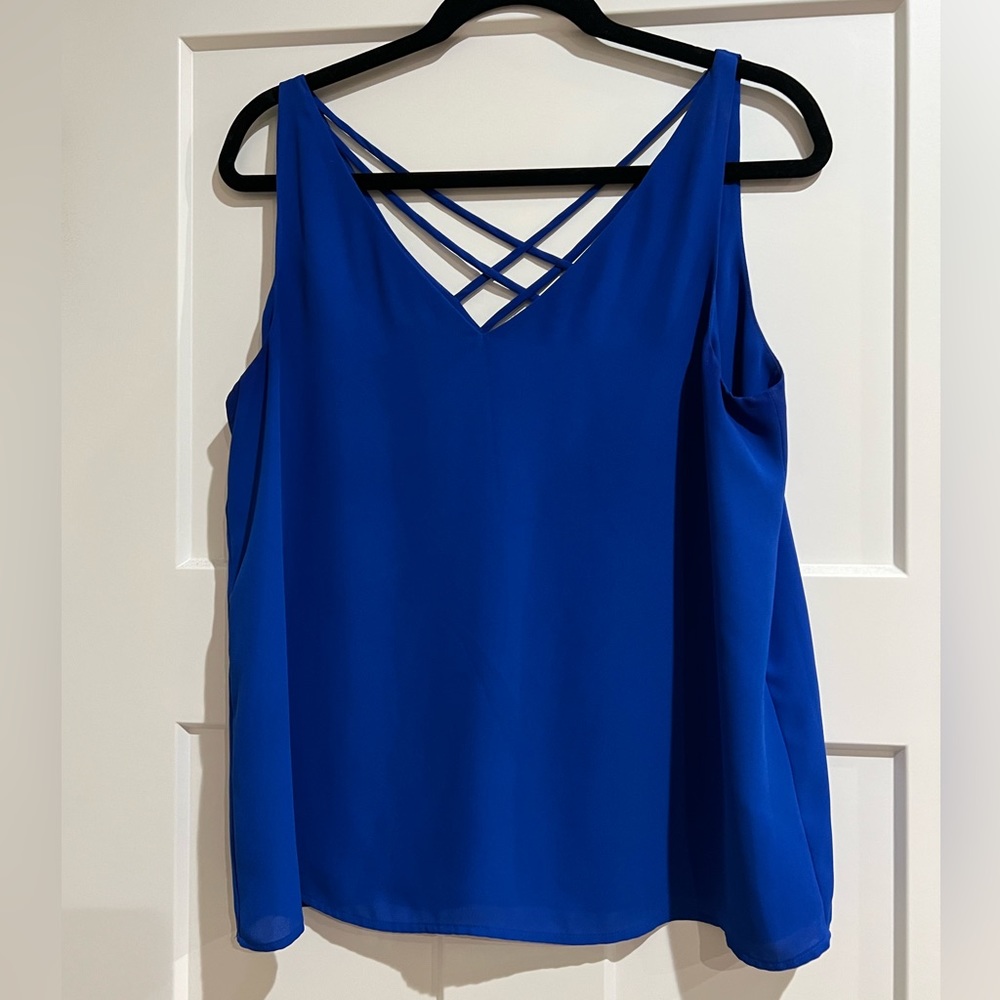 Double v neck tank/sleeveless top